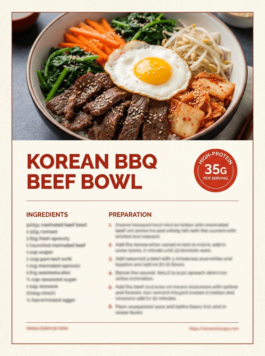 Inside Crave — Korean Beef Bowl recipe page